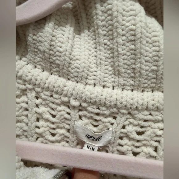 Aerie quarter zip cable knit sweater - Picture 3 of 6